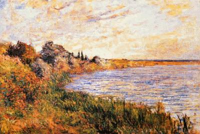 Claude Monet  The Banks of the Seine at La Grande Jatte Norge oil painting art